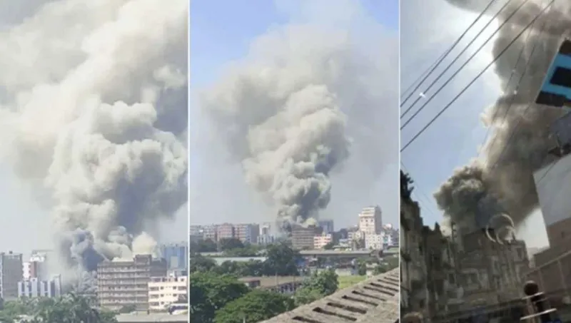 বাংলাদেশ ওষুধ কারখানায় ভয়াবহ আগুন নিয়ন্ত্রণে কাজ করছে ফায়ার সার্ভিসের ঊনিশ ইউনিট