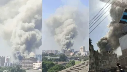 বাংলাদেশ ওষুধ কারখানায় ভয়াবহ আগুন নিয়ন্ত্রণে কাজ করছে ফায়ার সার্ভিসের ঊনিশ ইউনিট