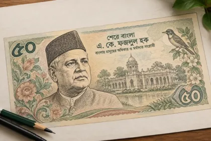 শেরে বাংলাকে ঘিরে ৫০ টাকার নকশা এঁকে নজর কাড়লেন শিল্পী